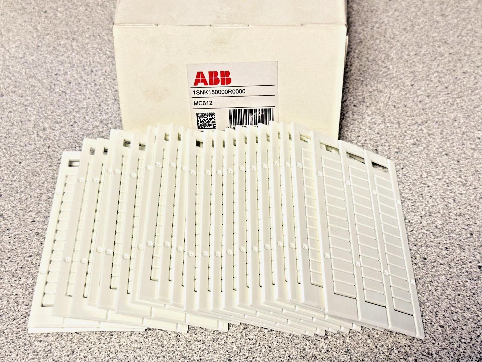 MC612 Terminal Block Blank Marker card, white, polycarbonate