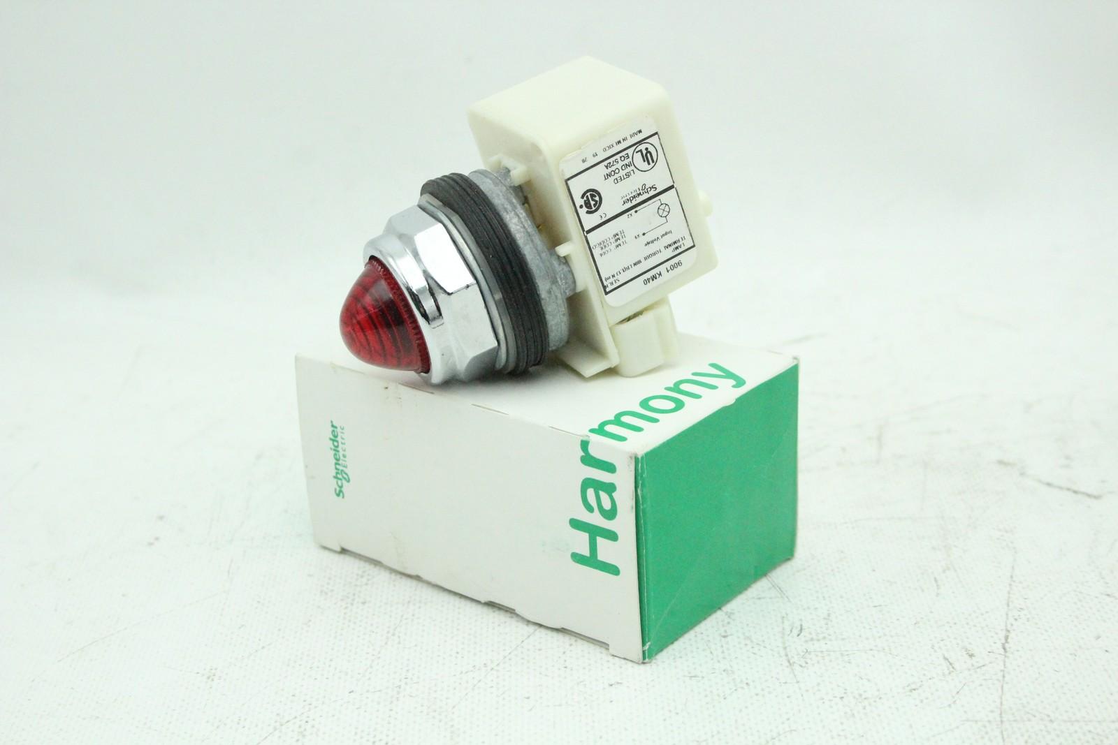 Pilot light, Harmony 9001K, metal, polycarbonate, domed, red, 30mm, without bulb, 6V