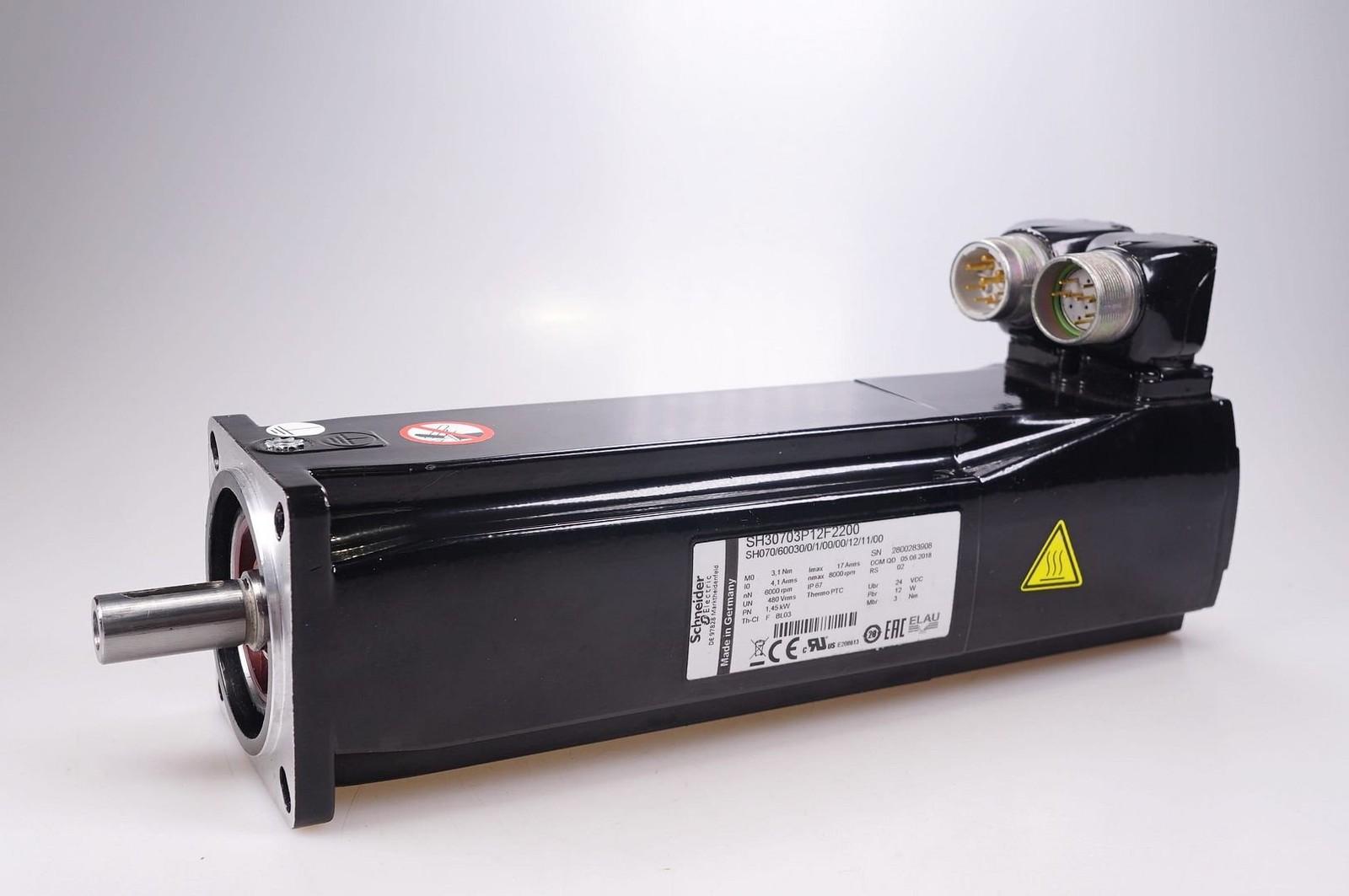 servo motor SH3 070 2,94Nm,key,multi,brake,90°conn.IP65/IP67,8k RPM