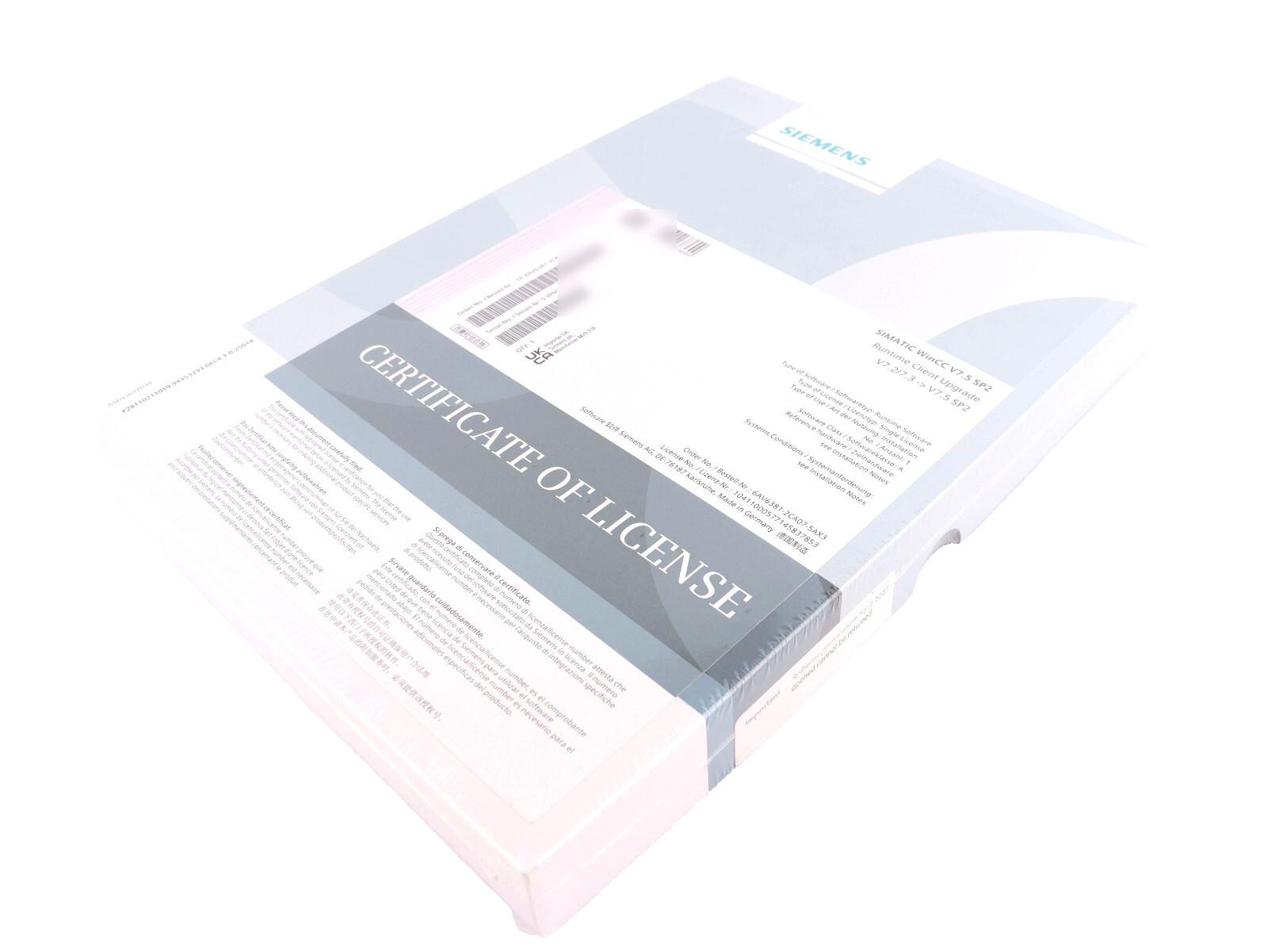 WINCC UPGR RT CLIENT V7.2/7.3 -> V7.5