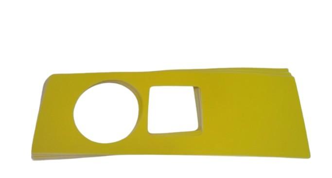 BACKING PLATE YELLW WITH RECESS F. LABEL