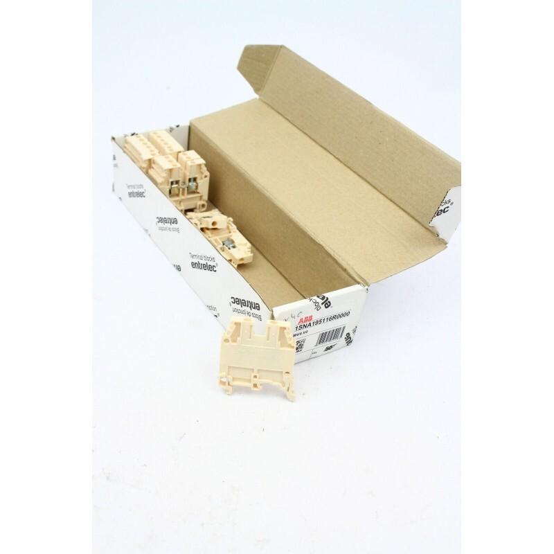 M4/6 Screw Clamp Terminal Blocks - Feed-through - Beige