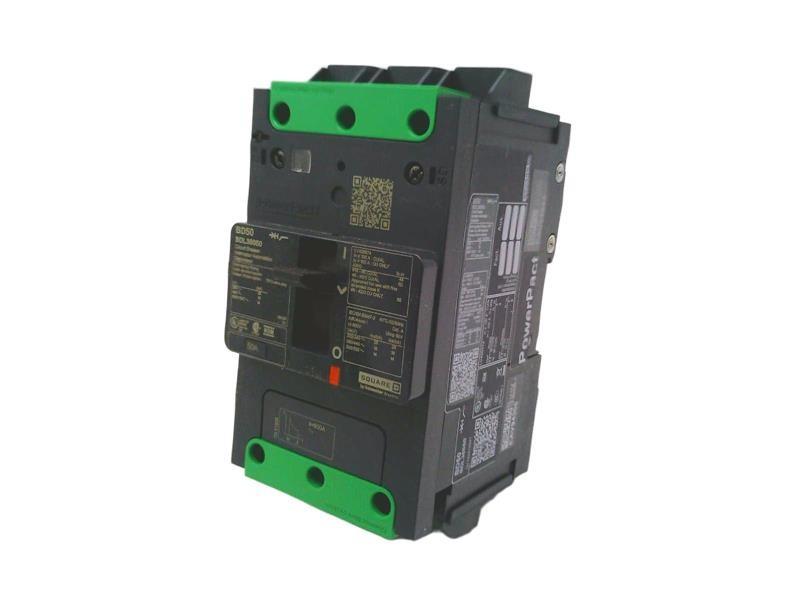 Circuit breaker, PowerPacT B, 50A, 3 pole, 600Y/347VAC, 14kA, lugs, thermal magnetic, 80%