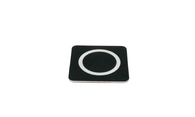 INSCR. LABEL, BLACK 22 X 22MM, SYMBOL: O