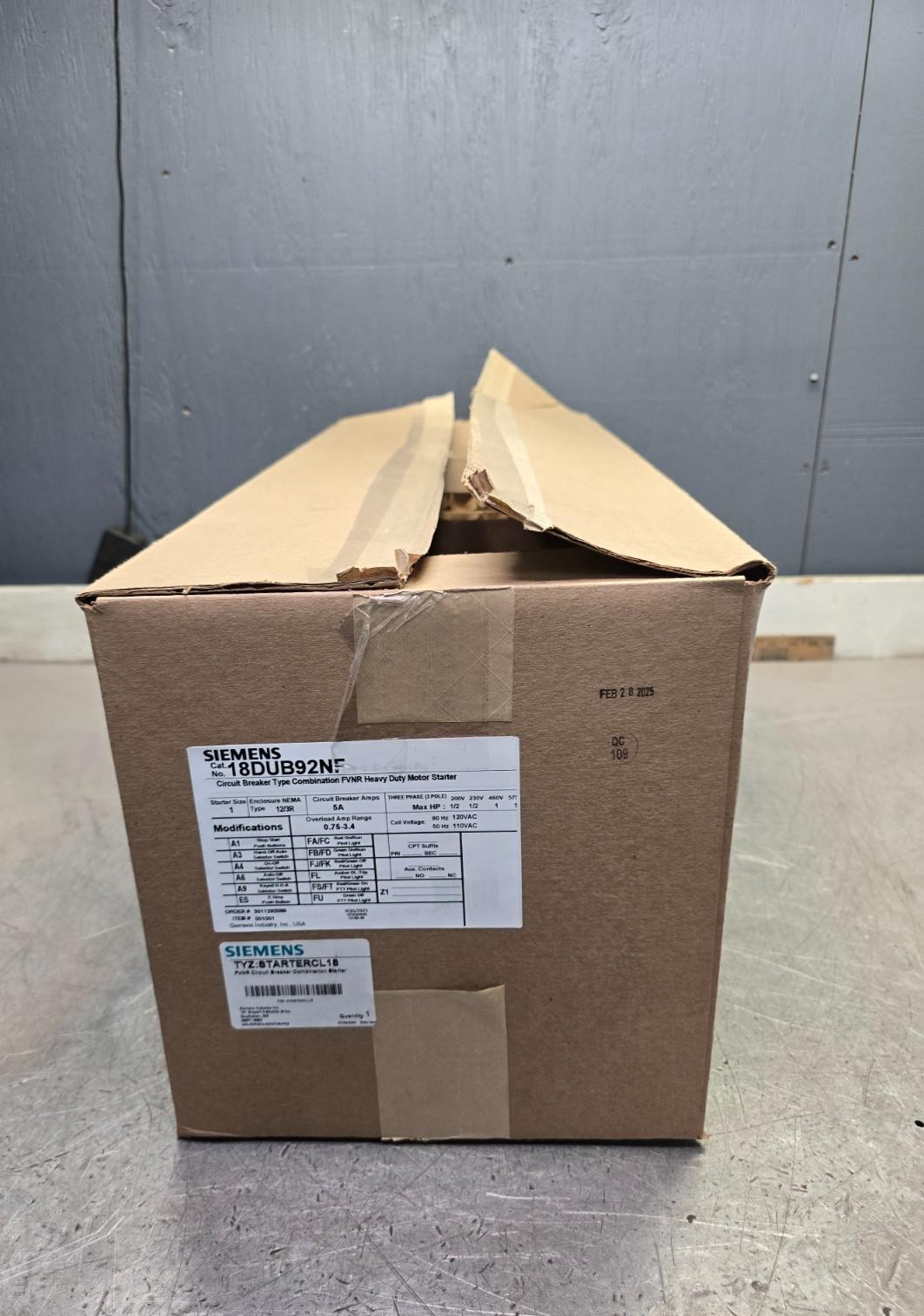 Starter, Combo SZ1, 0.75-3.4Amps, N12/3R, 12