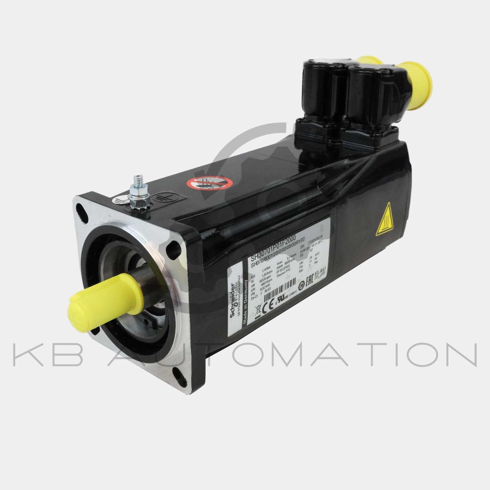 servo motor SH3 070, 1,25Nm, no key, single, brake, 90°conn, IP54, IP65, 8k RPM