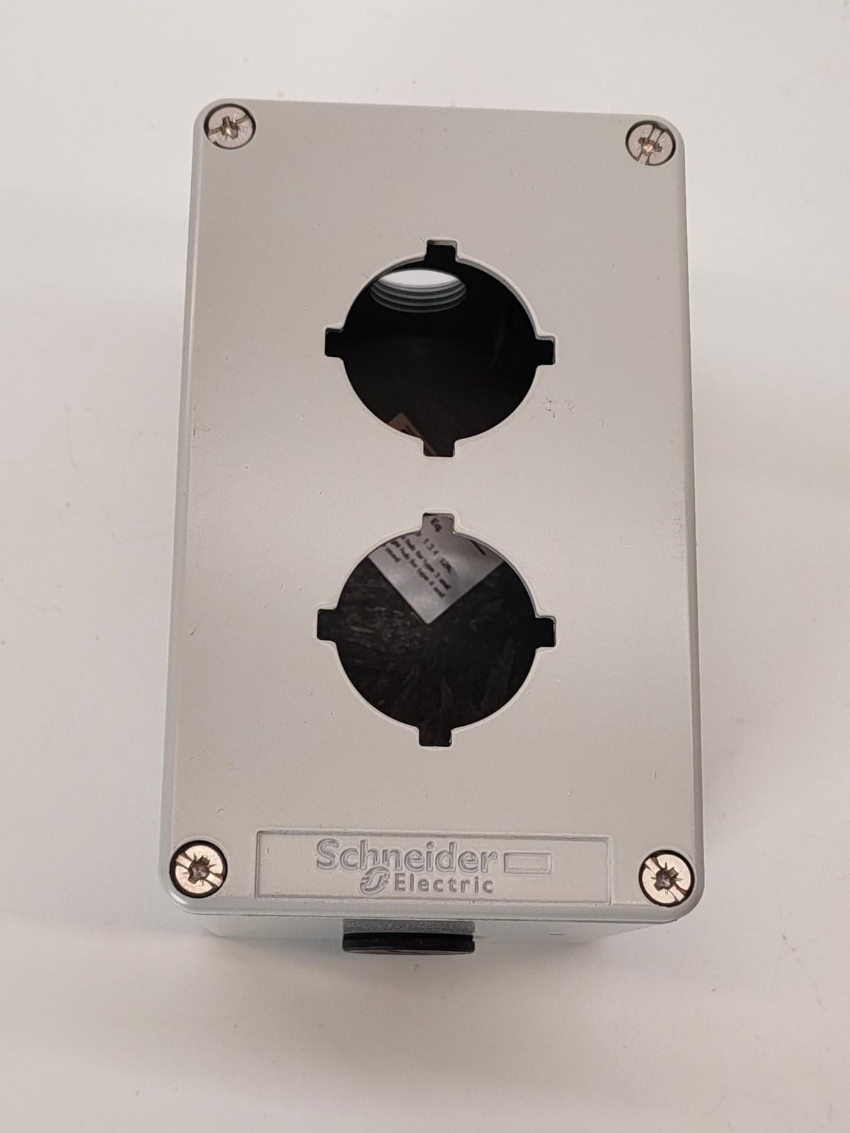 Empty control station, Harmony XAP, XB2 SL, zinc alloy, grey, M20, 2 cut outs 30mm with notches, 80x130x77mm, UL cULus