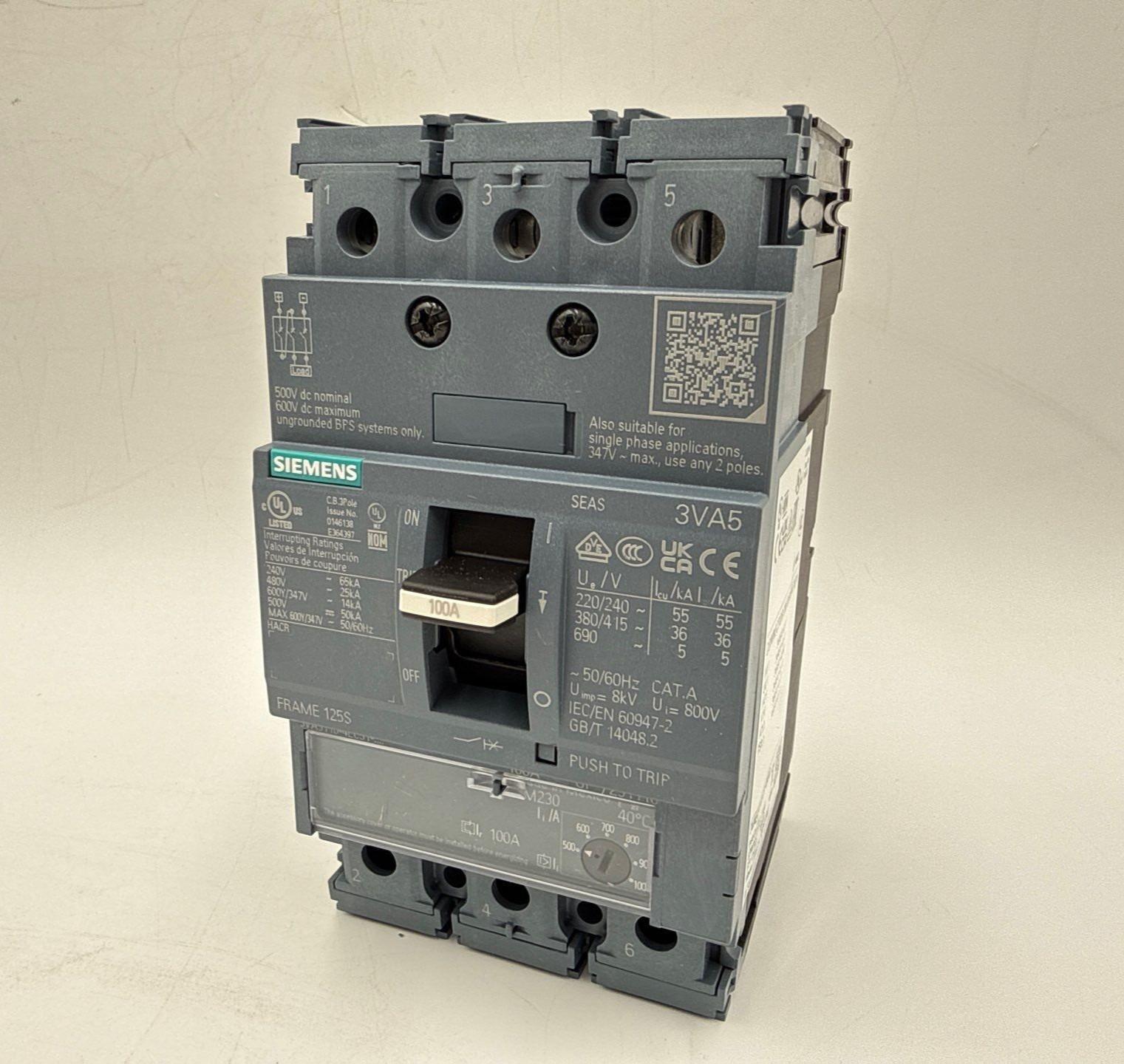 BRKR 3VA51 3P 100A 25KA FTAM