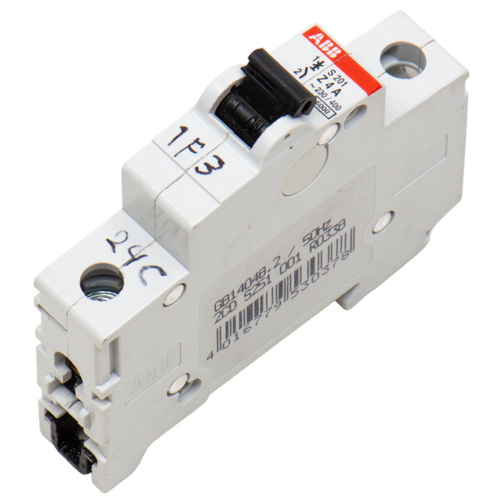 S201-Z4 Miniature Circuit Breaker - 1P - Z - 4 A