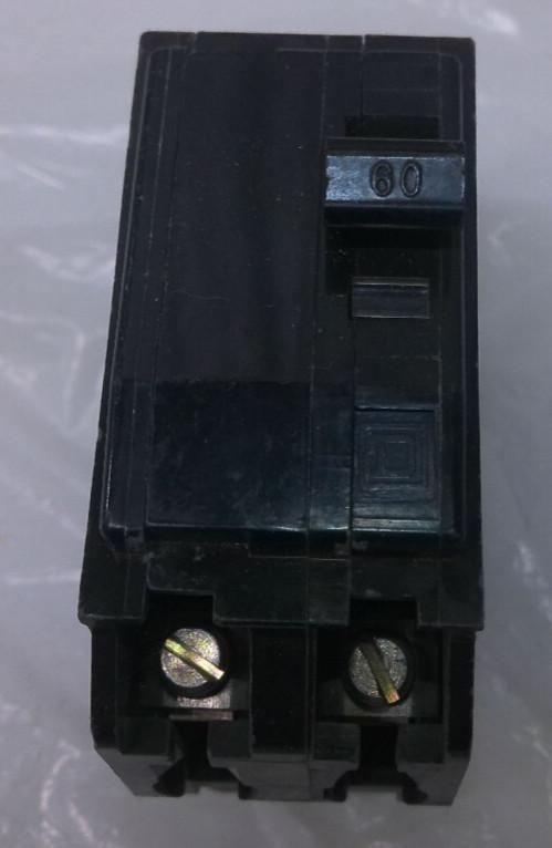 Mini circuit breaker, QO, 60A, 2 pole, 120/240VAC, 10kA, plug in mount