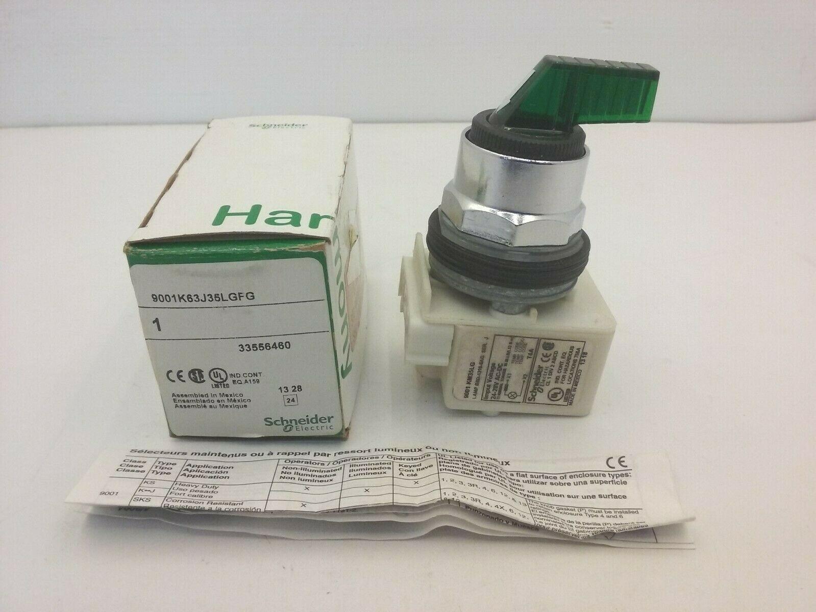 9001K63J35LGFG SELECTOR SWITCH 30MM T-K 24-28V AC/DC NIB
