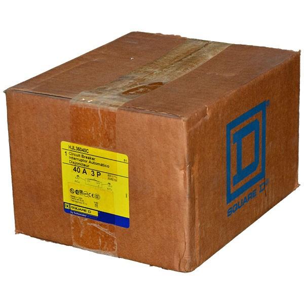 Circuit breaker, PowerPacT H, 40A, 3 pole, 600VAC, 25kA, lugs, thermal magnetic, 100%