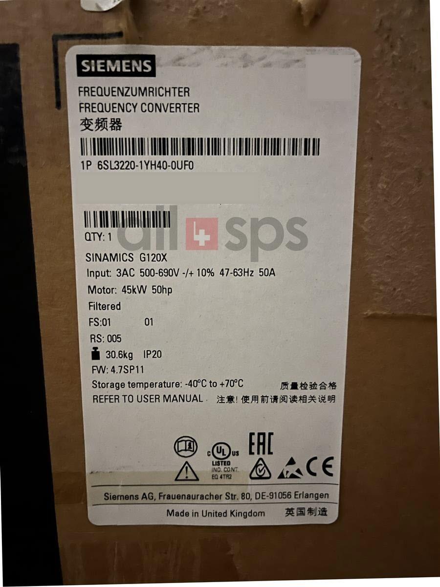 G120X IP20 500...690V 55kW FSE UF