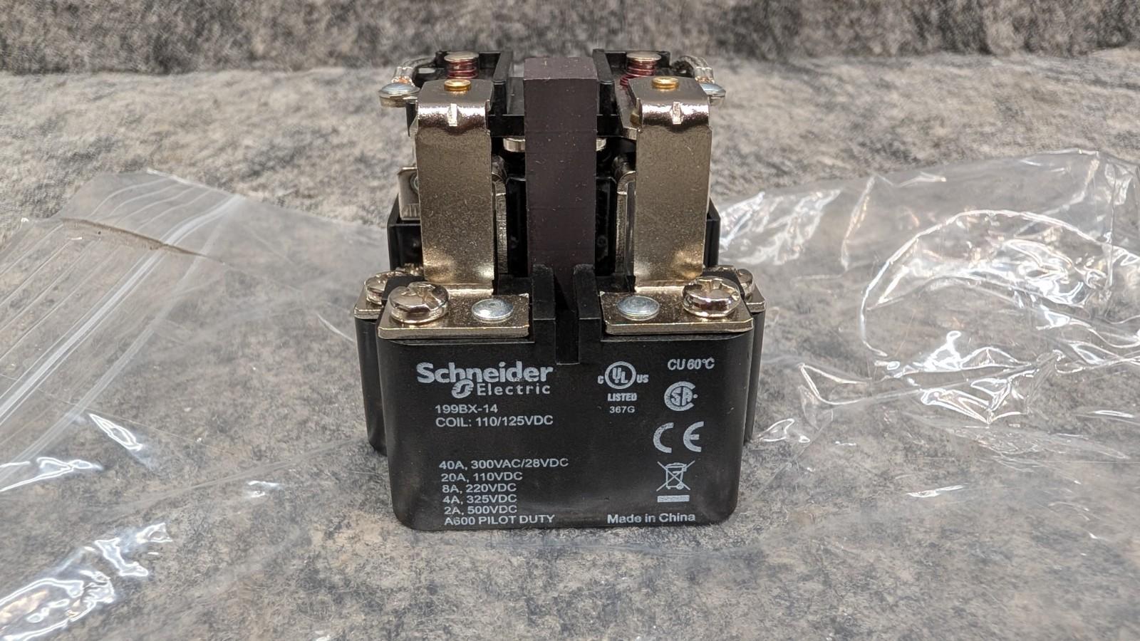 Power relay, SE Relays, DPDT, 40A, 120 VDC, magnetic blowout, open type