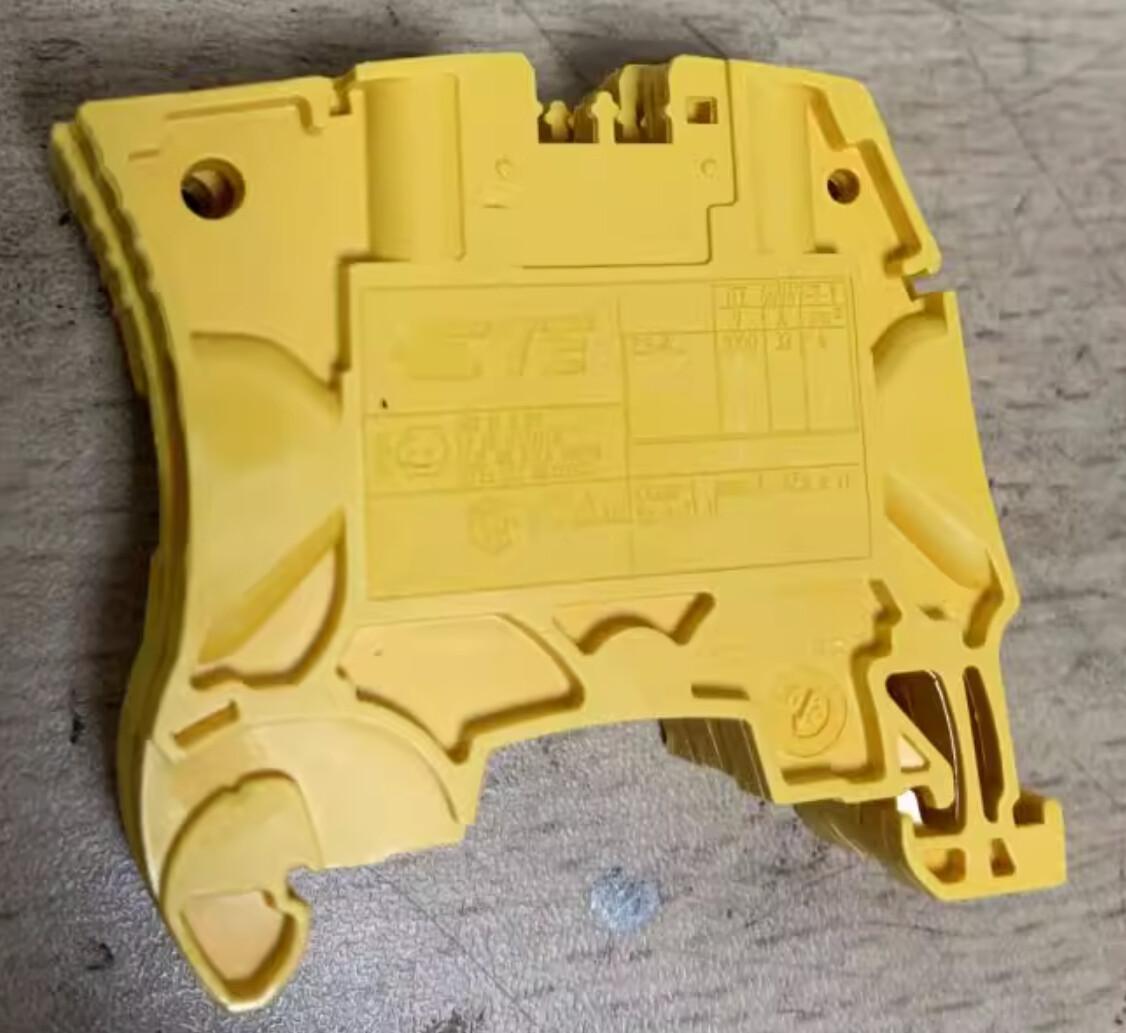 ZS4-YL Screw Clamp Terminal Block - Feed-through - Yellow