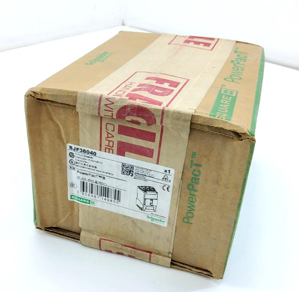 Circuit breaker, PowerPacT B, 40A, 3 pole, 600Y/347VAC, 25kA, terminal nut, thermal magnetic, 80%